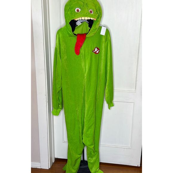 Ghostbusters Slimer Jumpsuit Costume Green One Size Adult - Picture 2 of 7